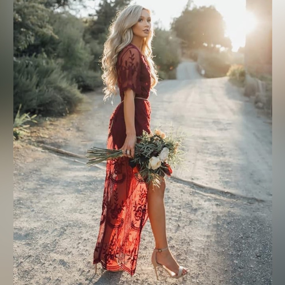 Red Lace Gilbert Dress/ Romper